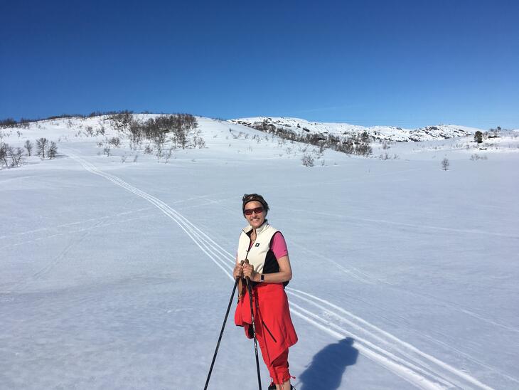 Bilde av Vibeke Øvrebø på skitur